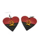 Angolan flag earrings,love Angola,loveheart jewellery,african queen,hand painted - Image 2
