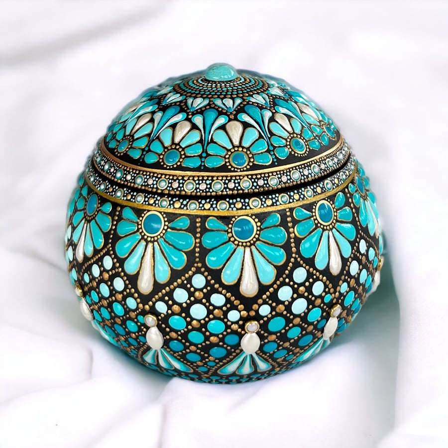 Turquoise & Teal Trinket Pot