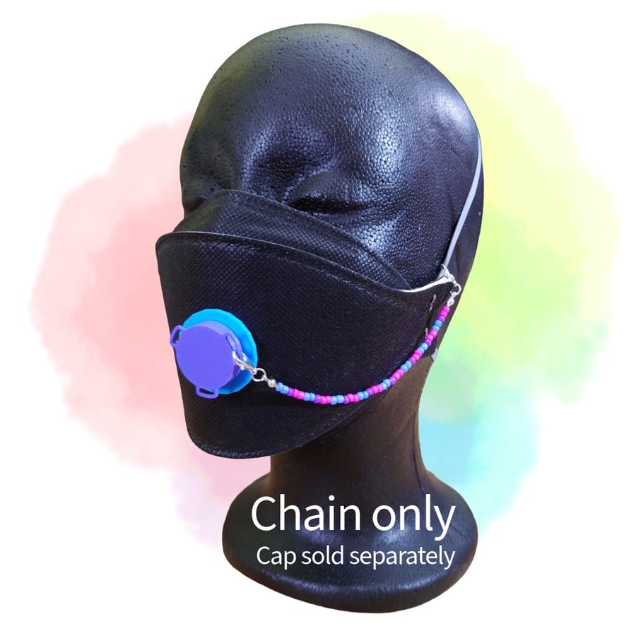 Bisexual pride SIP valve keeper - CHAIN ONLY