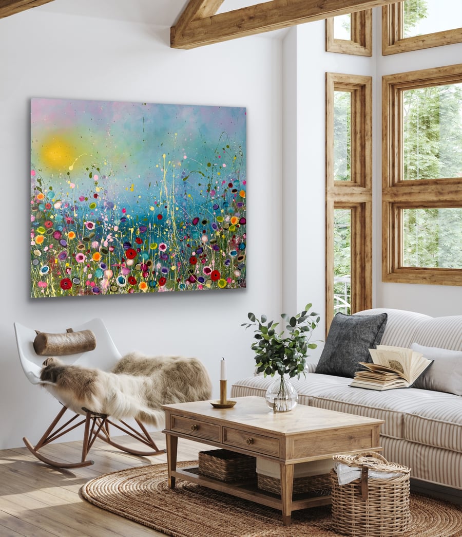 "All of me loves all of you" Original acrylic painting, stretched canvas