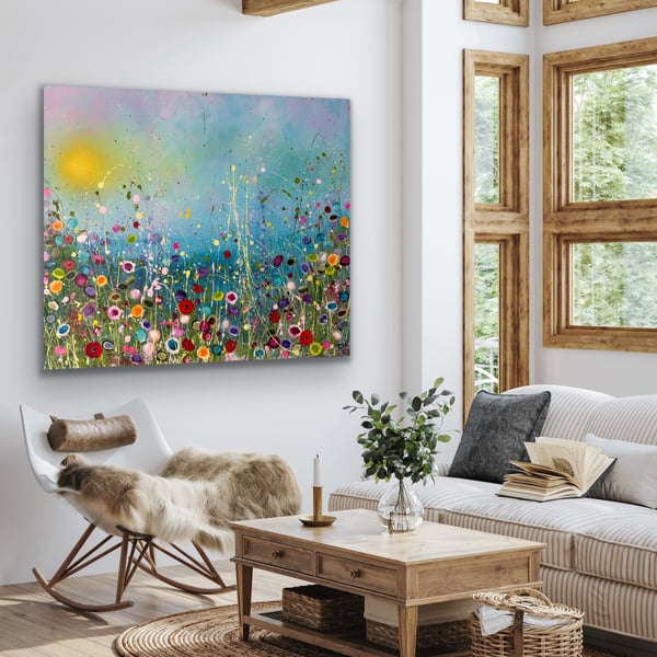 "All of me loves all of you" Original acrylic painting, stretched canvas