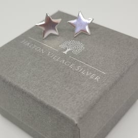 Sterling Silver Star Shaped Stud Earrings 