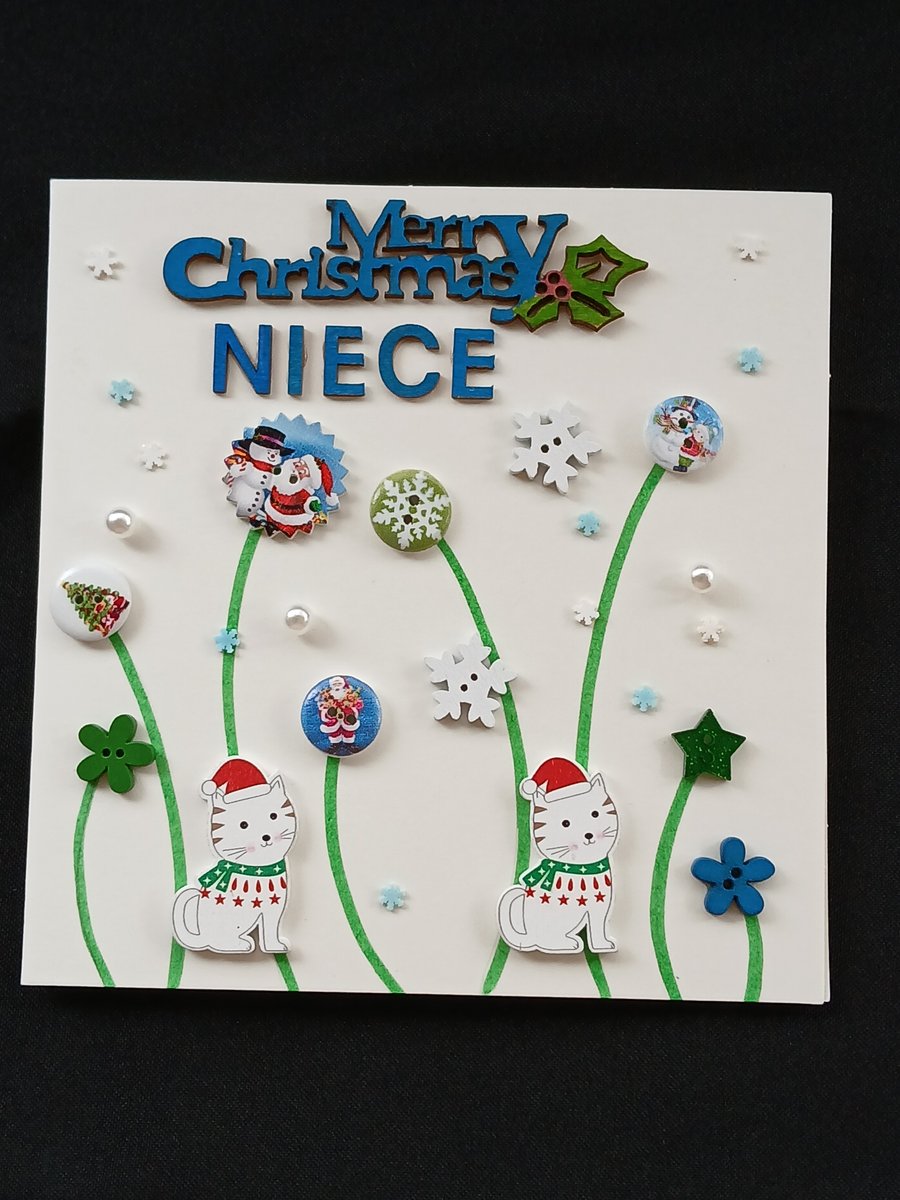 Handmade, niece christmas card 