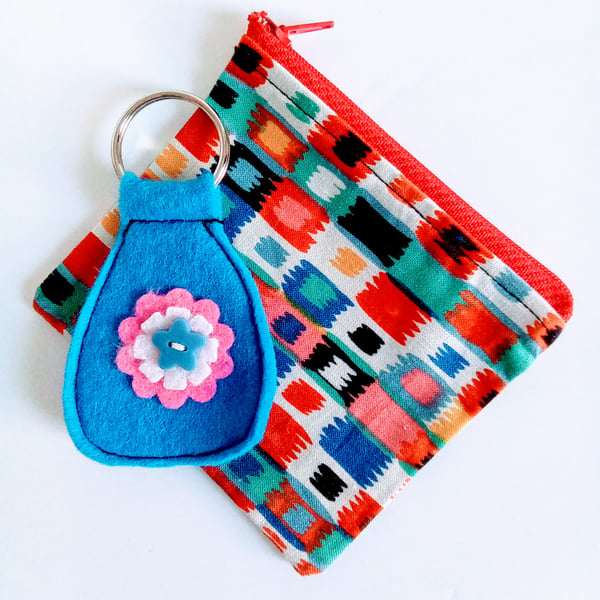 Beautiful Bundle letter box gift set, Purse, blue, keyring, Gift set, coin purse
