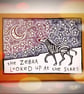 Zebra Stars Card - READY TO SHIP - Image 2