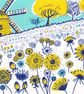 'Dandelion Windmill' original screen print - perfectly imperfect