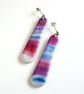 Winter Berry Long Polymer Clay Dangle Earrings - Image 4