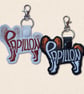 Papillon Keyring - Dog Silhouette Word Art Accessory