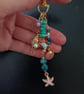 Gold nautical themed beaded bag charm  - Image 3
