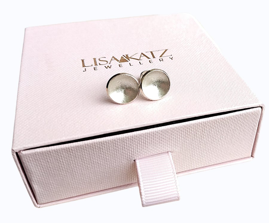 Silver Earrings - Bridal Gift for Her Studs - Handmade Gifts for Women 