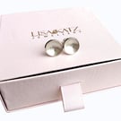Silver Earrings - Bridal Gift for Her Studs - Handmade Gifts for Women 