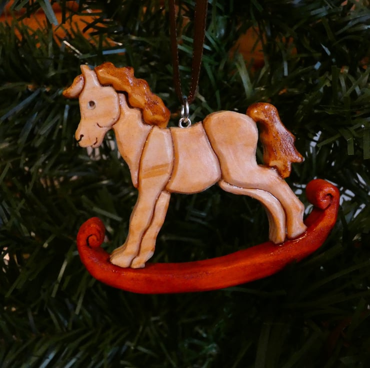 Rocking horse best sale christmas tree decoration