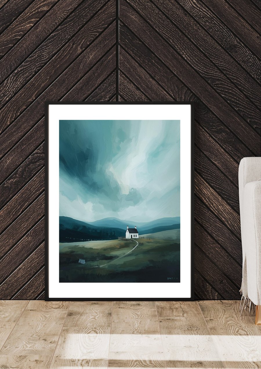 A Quiet Scottish Bothy - A4 Fine Art Landscape Print - Highland Home Decor