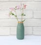 Gold Top Milk Bottle Vase - green - Image 1