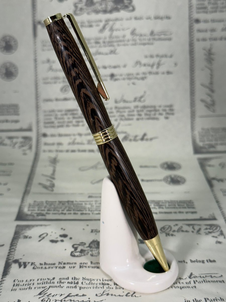 Wenge & Gold Ballpoint Pen