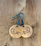 Otter - Handmade Etched Copper Earrings SMALL - Image 1