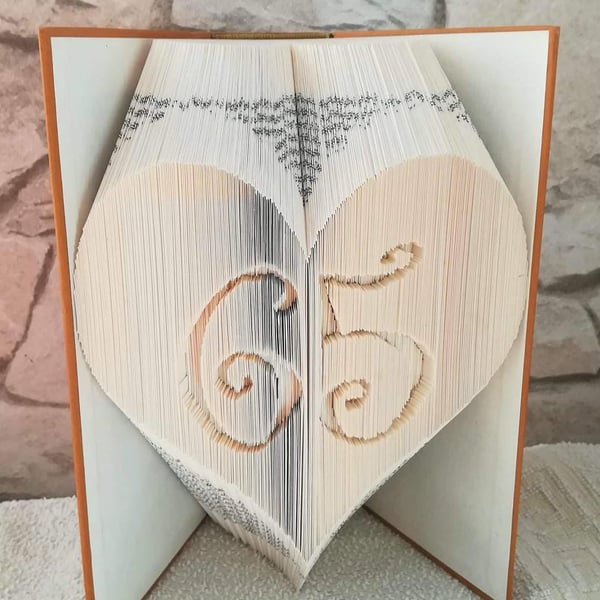 65 in a Heart COMBI Book Folding Pattern - EMAILED PDF PATTERN