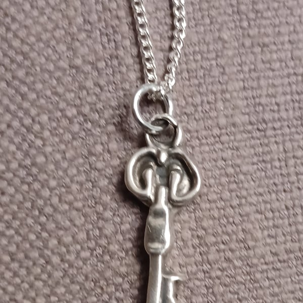 Old Fashioned Silver Key pendant