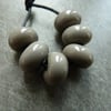 grey spacer lampwork glass beads