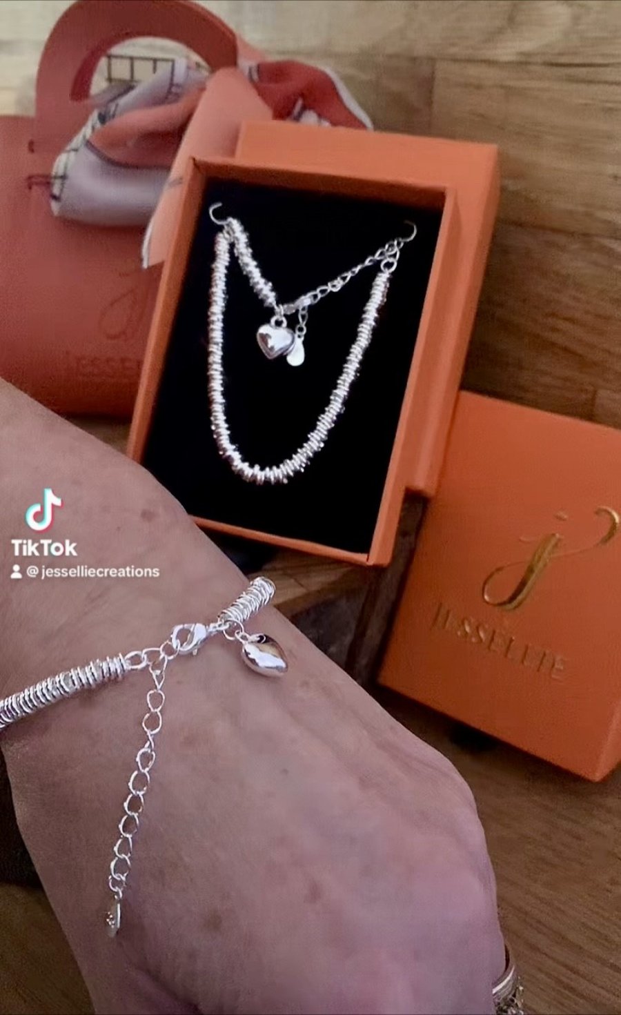 Boho inspired Silver hoop bracelet