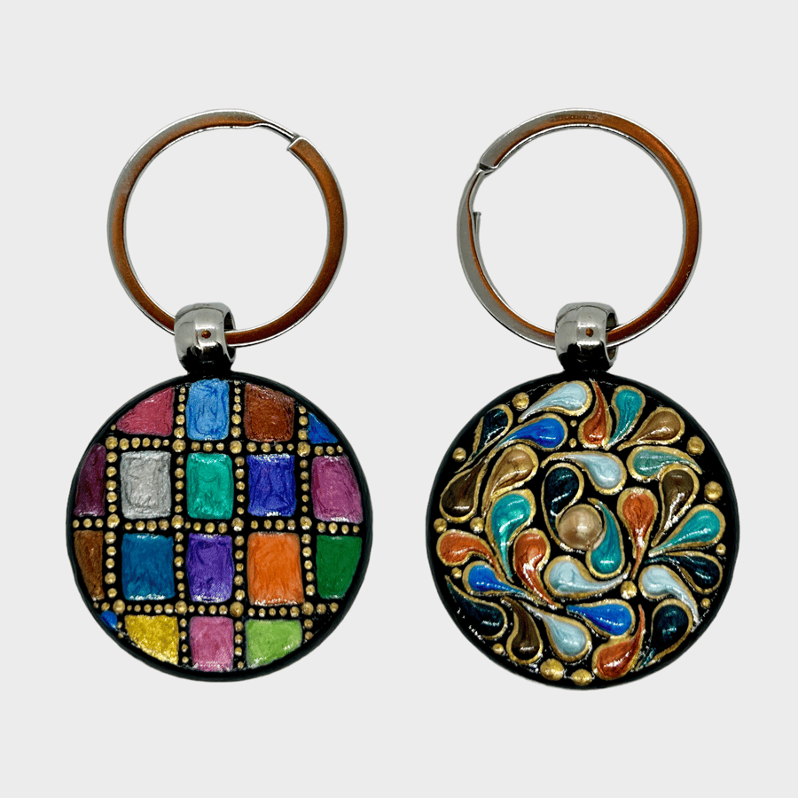 Squares n Swooshes Keyring