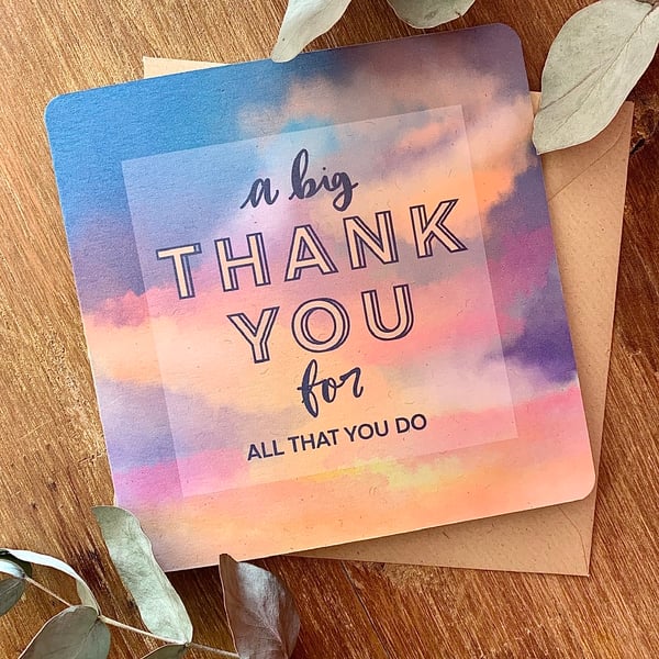 “A big Thank You for all that you do” Greetings Card