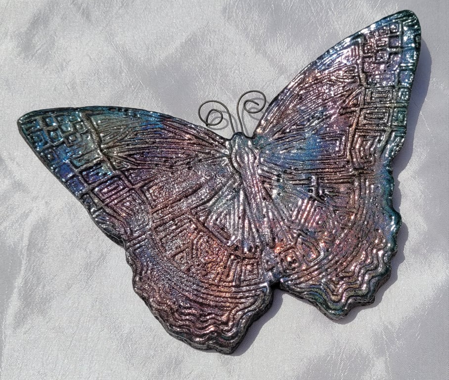 Raku butterfly wall-art