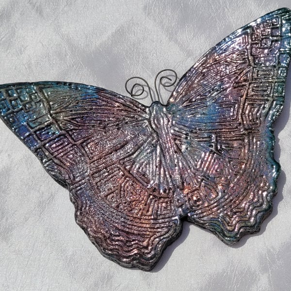 Raku butterfly wall-art