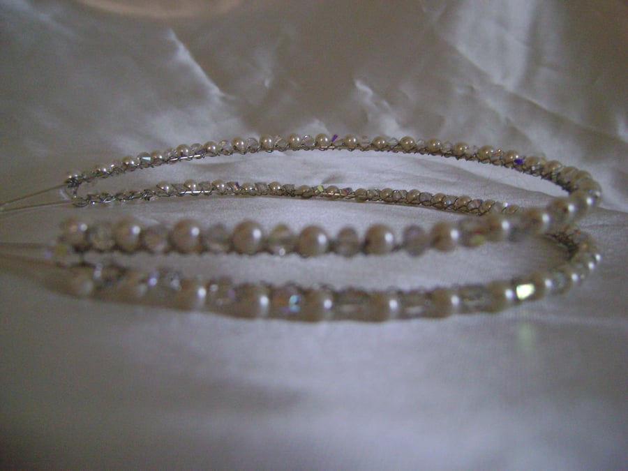 Crystal & Pearl Double Band