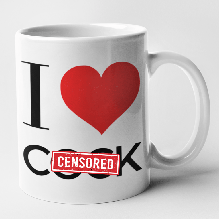 Rude Novelty Funny I Love Mug - I Love Co.k - Choose Colour