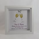 Toasting Champagne Wedding Anniversary Gift Frame - Custom Keepsake