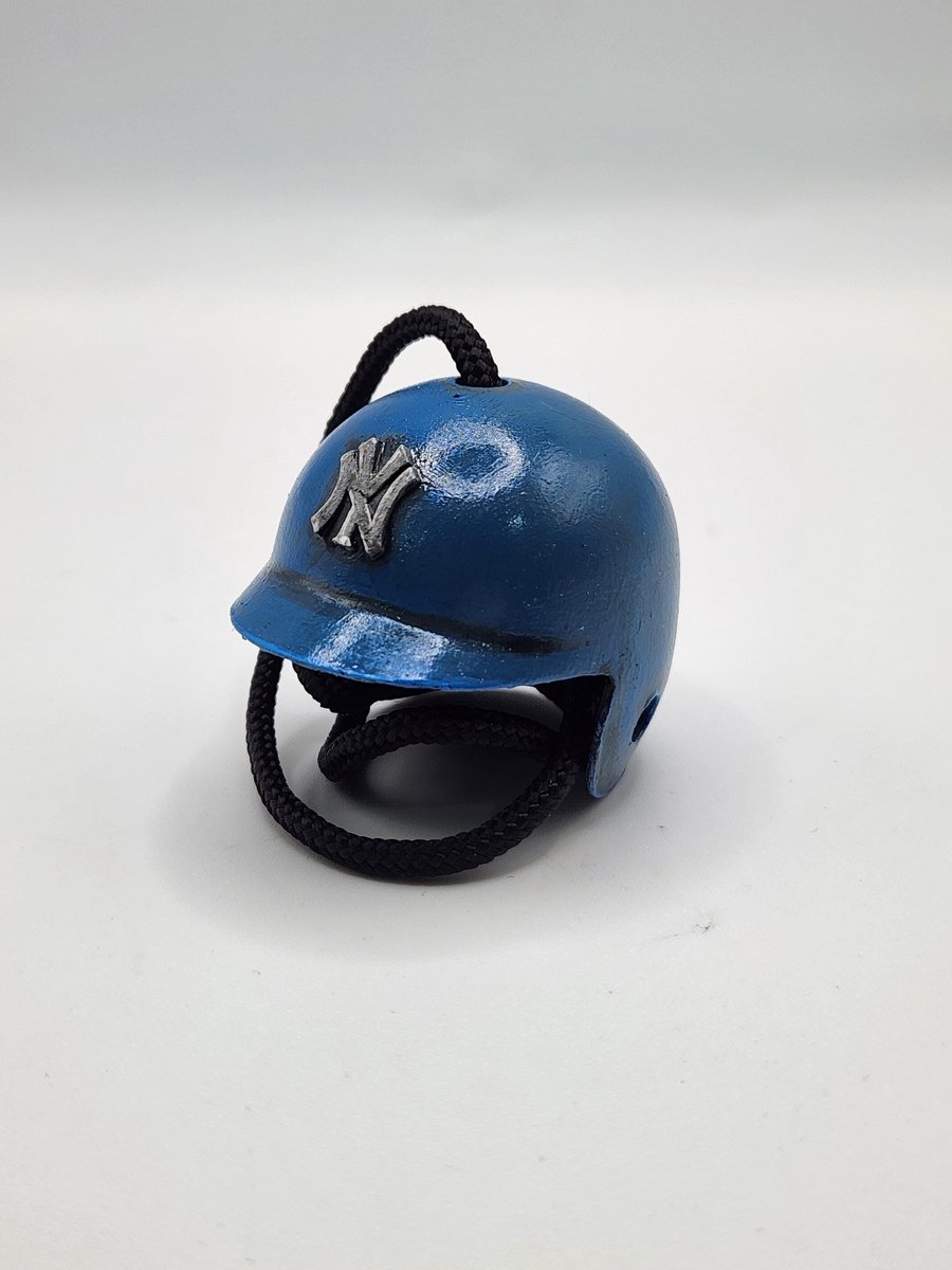 3D Printed Baseball Helmet Rear View Mirror Charm Hand-Painted Car Interior Deco