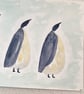 Three Marching Penguins original watercolour painting. Size A4 - Image 2