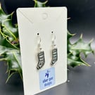 Silver Christmas Stocking Earrings