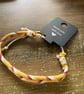 Handmade Yellow, Red & White Braided Cord Bracelet