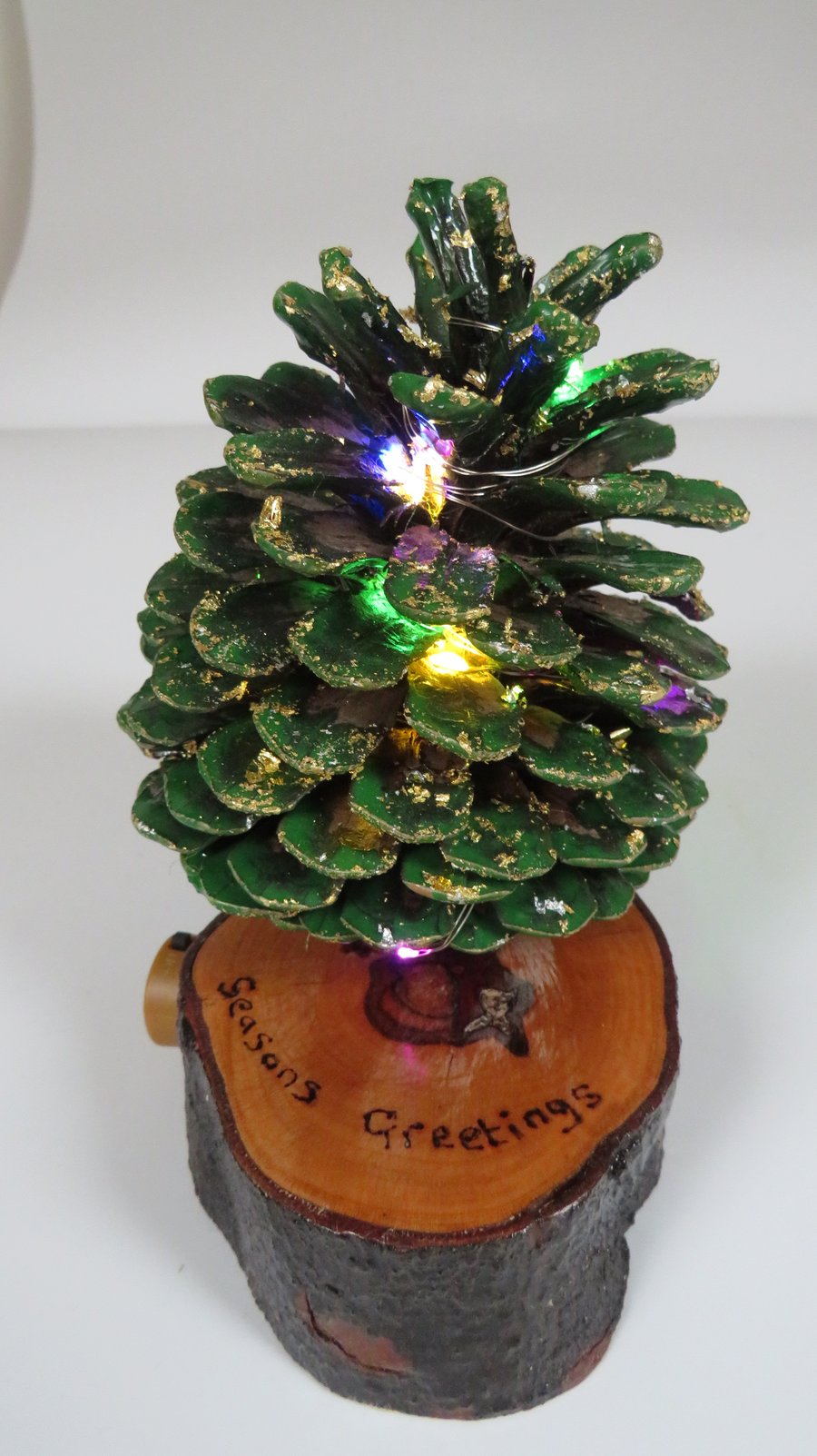 Handcrafted Pine Cone Christmas Tree: SKU-XT02.
