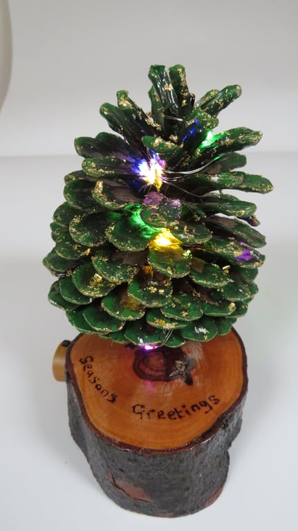Handcrafted Pine Cone Christmas Tree: SKU-XT02.