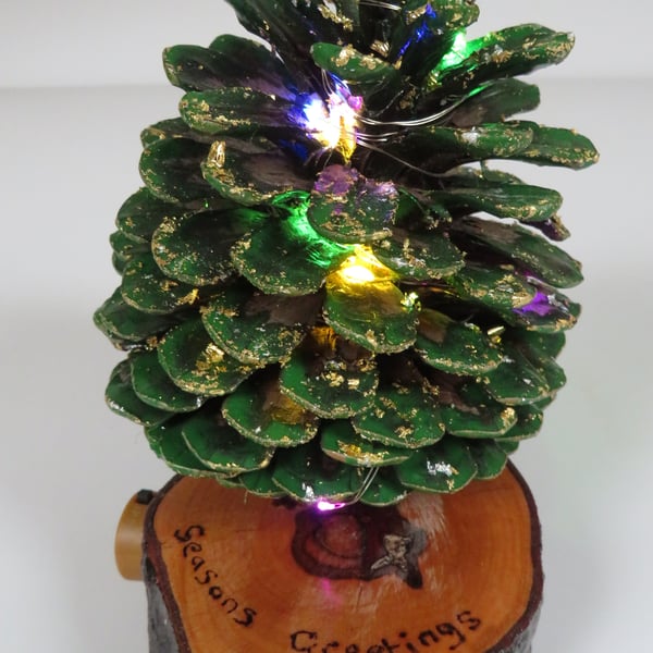 Handcrafted Pine Cone Christmas Tree: SKU-XT02.