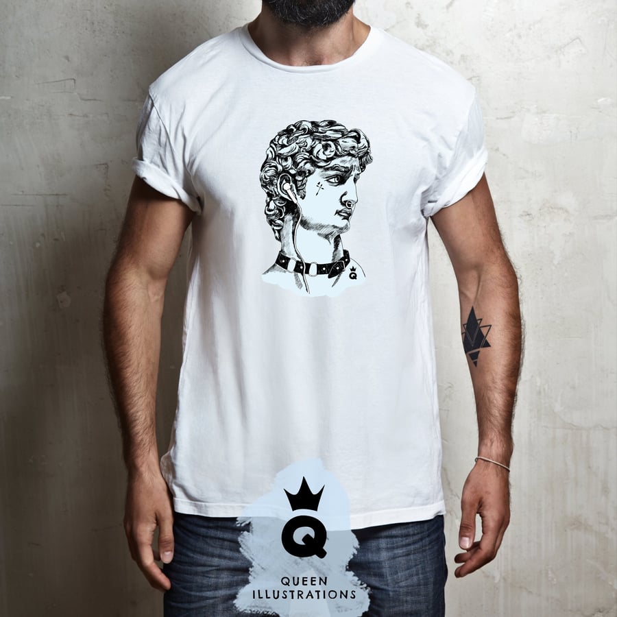 Michelangelo`s  David T-shirt, cool T-shirt, Gay Pride Shirt, LGBTQ Clot