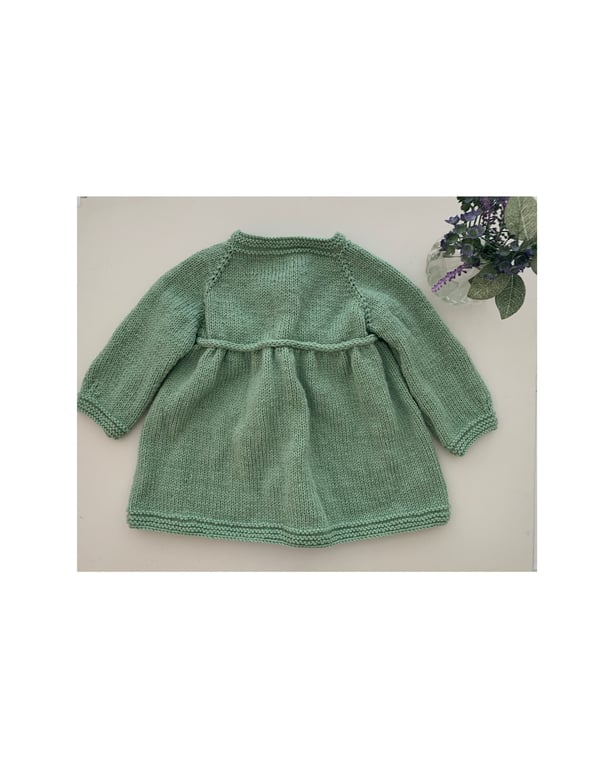Made To Order Handknitted Sunday Morning Baby Dress 6 sizes. Any Colour.