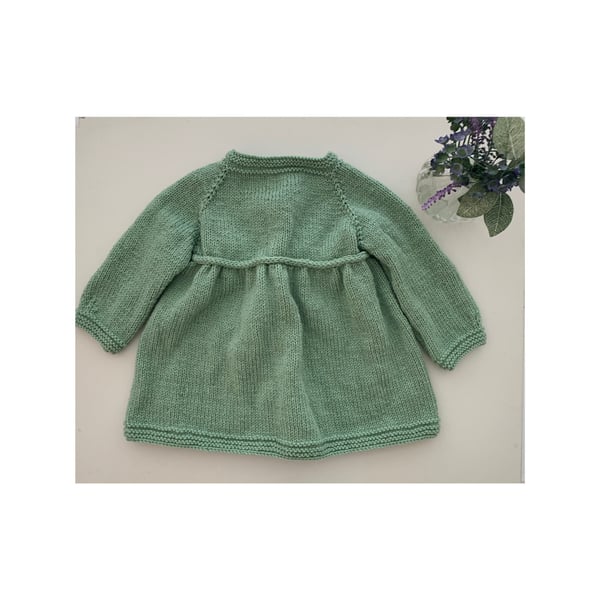 Made To Order Handknitted Sunday Morning Baby Dress 6 sizes. Any colour.