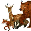 Bear, Fox, deer, Hare and Badger Print. Woodland Creatures Giclee 8x11 print
