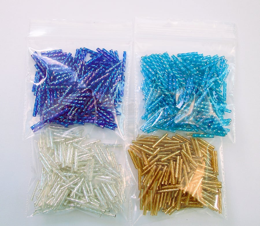 Destash 12mm bugle beads