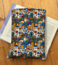  Mediterranean Village Style Quilted Fabric Book Sleeve - Hardback Size