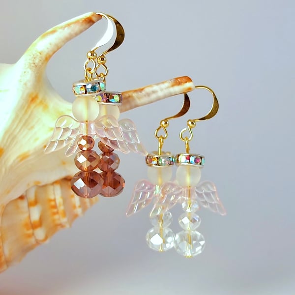  Christmas Angel Earrings 2 Pack, Stocking Filler, Secret Santa, Includes UK P&P