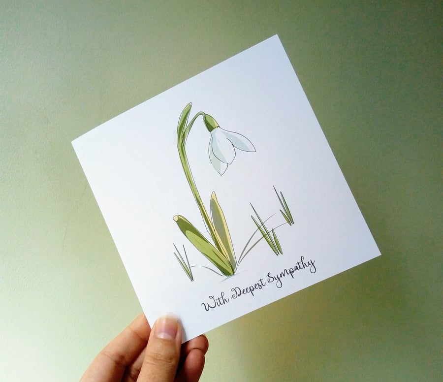 Sympathy card, with deepest sympathy Card, condolence card, sending condolences