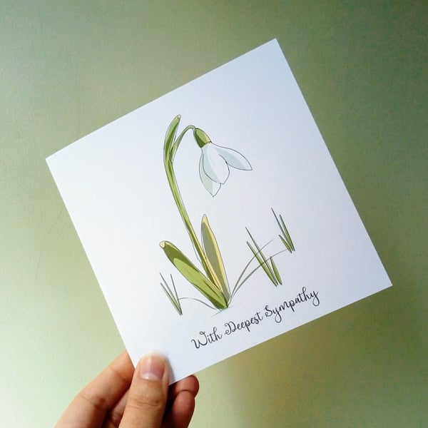 Sympathy card, with deepest sympathy Card, condolence card, sending condolences