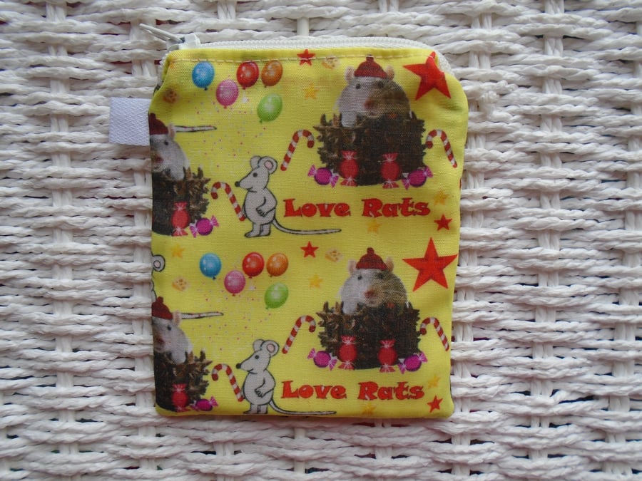 Love Rats Coin Purse or Card Holder 