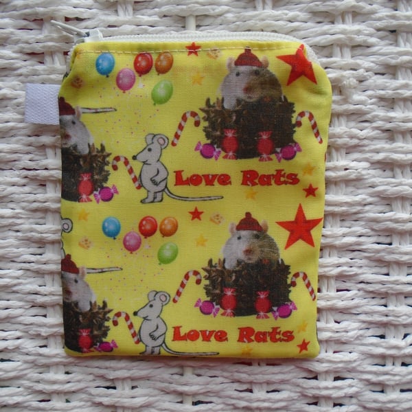 Love Rats Coin Purse or Card Holder 