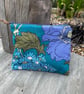 Vintage floral and reclaimed denim zip pouch